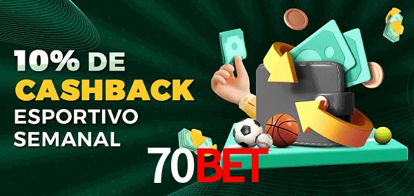 10% de bônus de cashback na 70bet